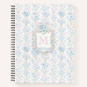 Carnet Couverture en molleton personnalisée à motif flora