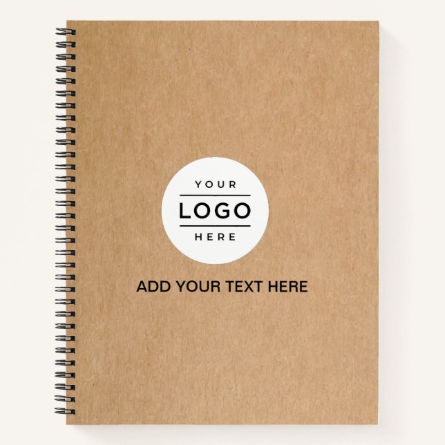 Carnet Couverture Kraft à Spirale avec Logo Personnalisé  (Devant)