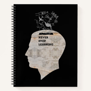 CARNET COUVERTURE SPÉCIALE - N'ARRÊTEZ JAMAIS D'APPRENDRE