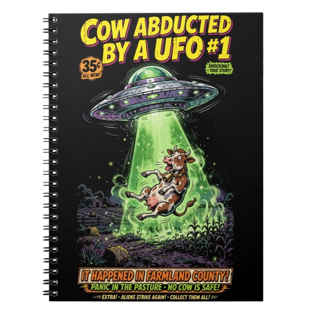 Carnet Cow Abducted by a UFO #1 (Devant)