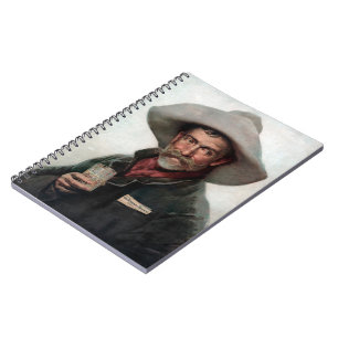 Carnet Cow-boy Ranchero Espagnol dans un Saloon du Vieux