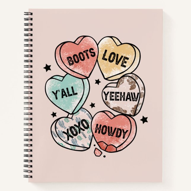 Carnet Cowboy Love - Western Hearts (Devant)