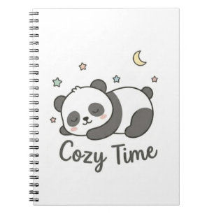Carnet Cozy Time Panda Journal Mignon Kawaii