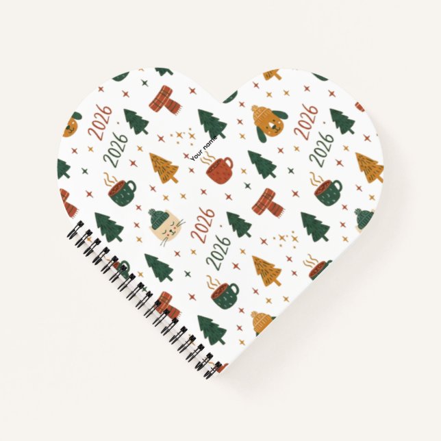 Carnet Cozy Winter Vibes 2026 - Cute Puppy and Kitten Chr (Devant)