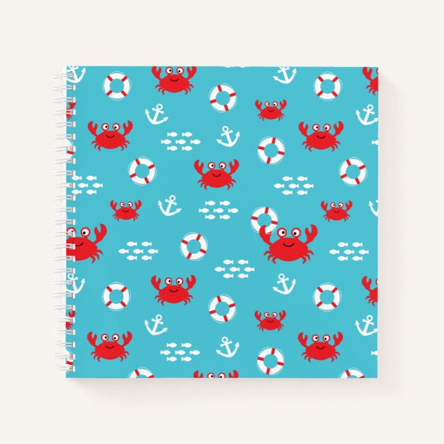 Carnet Crabe avec bouée de sauvetage (Devant)