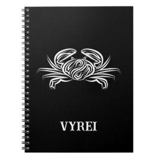 Carnet Crabe tribal noir et blanc