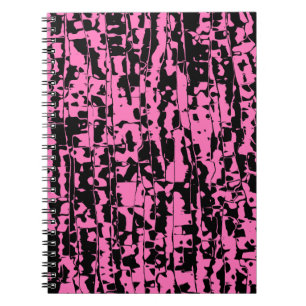Carnet Crackle Abstrait rose