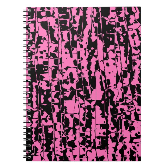 Carnet Crackle Abstrait rose (Devant)