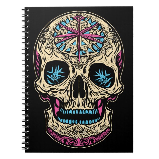 Carnet Crâne à sucre Dia De Los Muertos (Devant)