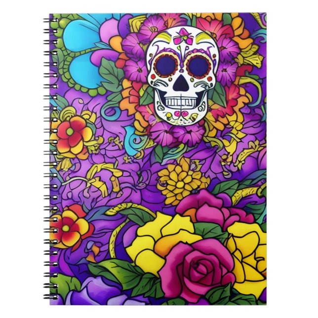 Carnet Crâne à sucre - Día de los Muertos Delight (Devant)