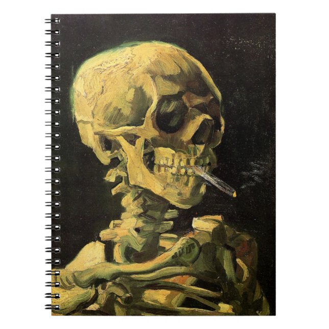 Carnet Crâne avec cigarette allumée par Vincent van Gogh (Devant)