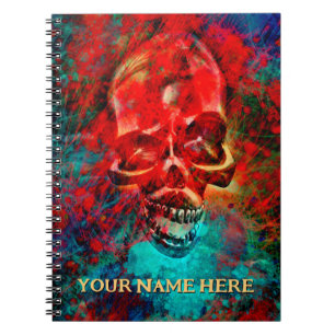 Carnet Crâne coloré. Personnalisé