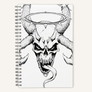 Carnet Crâne divin blanc de la mort