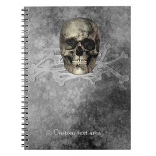 Carnet Crâne et un tas d'os Halloween gothique
