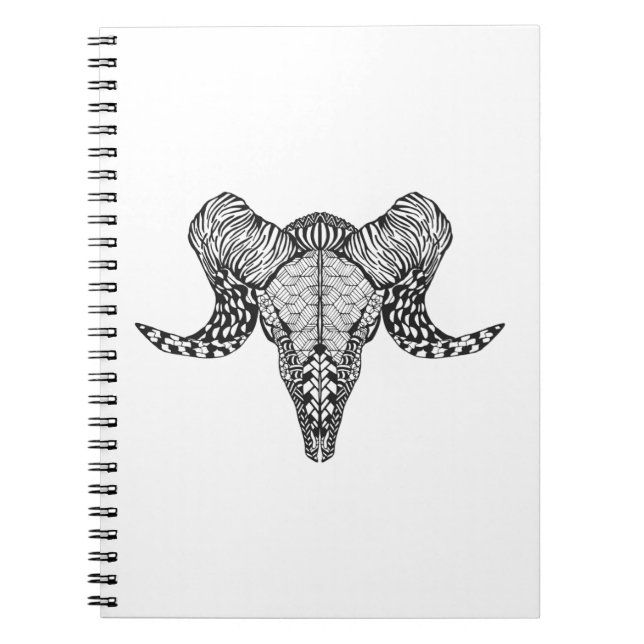 Carnet Crâne inspiré de moutons (Devant)