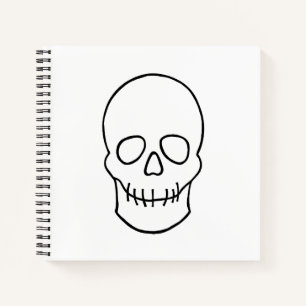 Carnet Crâne - noir et blanc