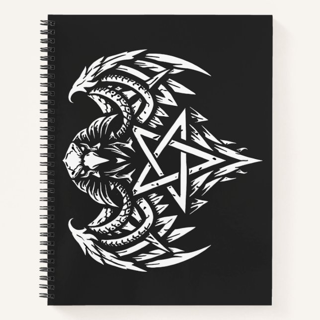 Carnet Crâne Pentagramme Tribal par BurnsInhell (Devant)