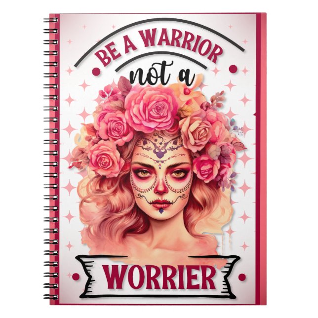 Carnet Crâne rose et joli sucre (Devant)