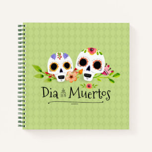 Carnet Crânes à sucre florales Dia de Muertos   Ordinateu