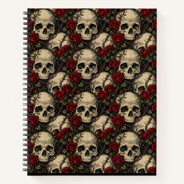 Carnet Crânes et Roses de Bruyère (Devant)