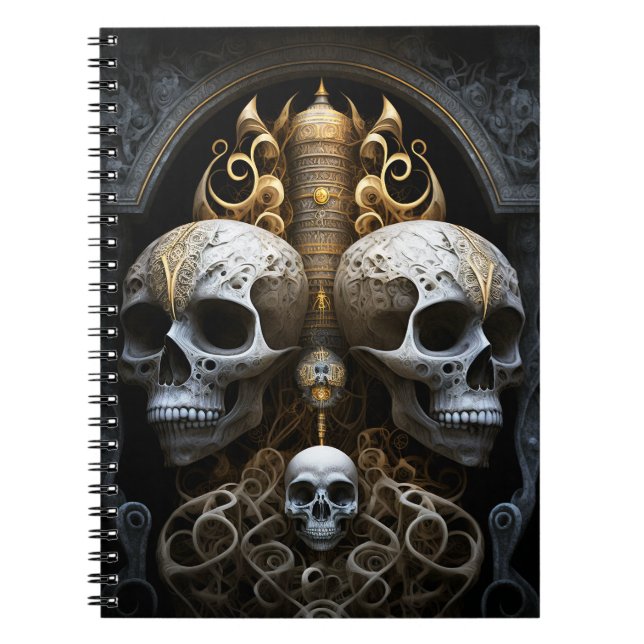 Carnet Crânes Horreur gothique Goth Art surréel (Devant)