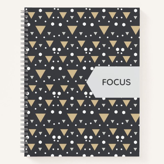 Carnet Cravate Graphite Geometry Luxe (Devant)
