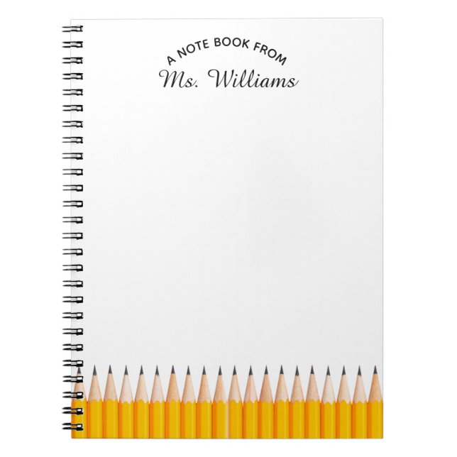 Carnet Crayon de classe enseignant nom personnalisé (Devant)