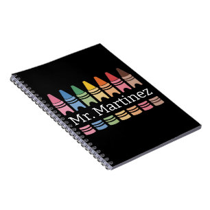 Carnet Crayon Personnalisé Nom de l'Enseignant Retour à l
