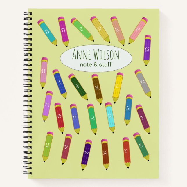 Carnet Crayons Alphabétiques Colorés Éduqués (Devant)