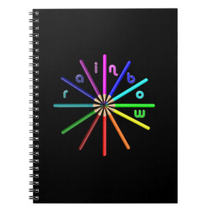 Carnet crayons arc-en-ciel