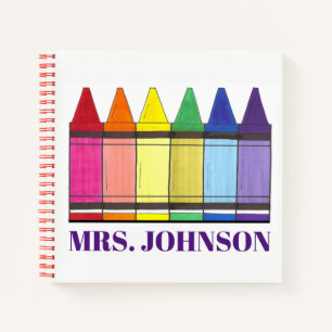 Carnet Crayons arc-en-ciel Professeur d'art à l'école