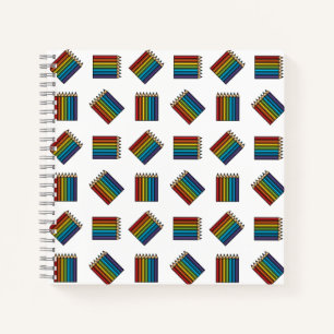 Carnet Crayons de couleur arc-en-ciel