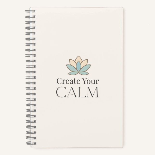 Carnet Create Your Calm Minimal Motivational Notebook (Recto)