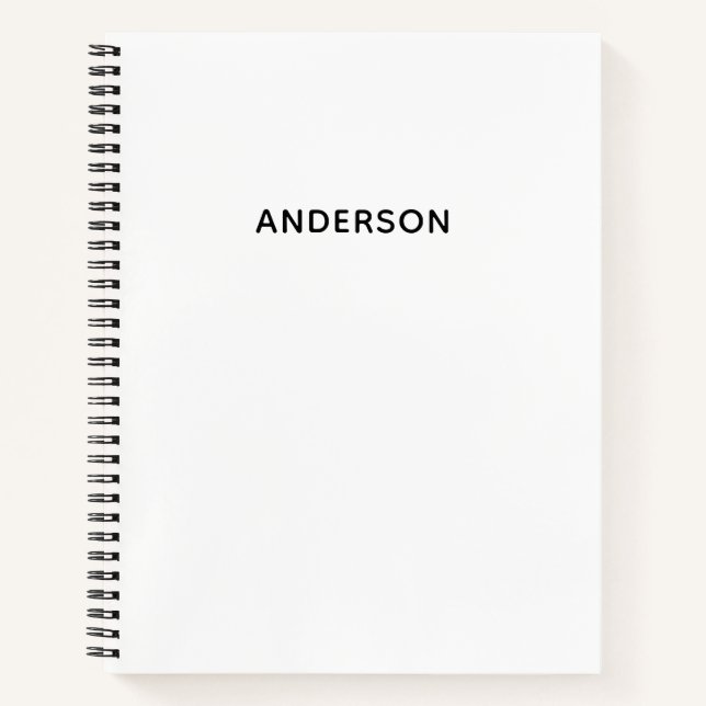 Carnet Create Your Own Custom Name Spiral Notebook (Devant)