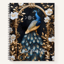 Create Your Own Gilded Blue Peacock Floral