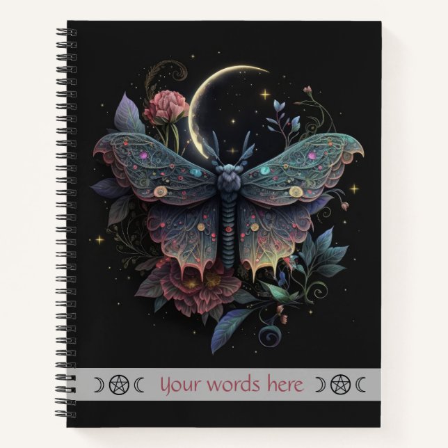 Carnet Create Your Own Iridescent Celestial Peony Moth (Devant)
