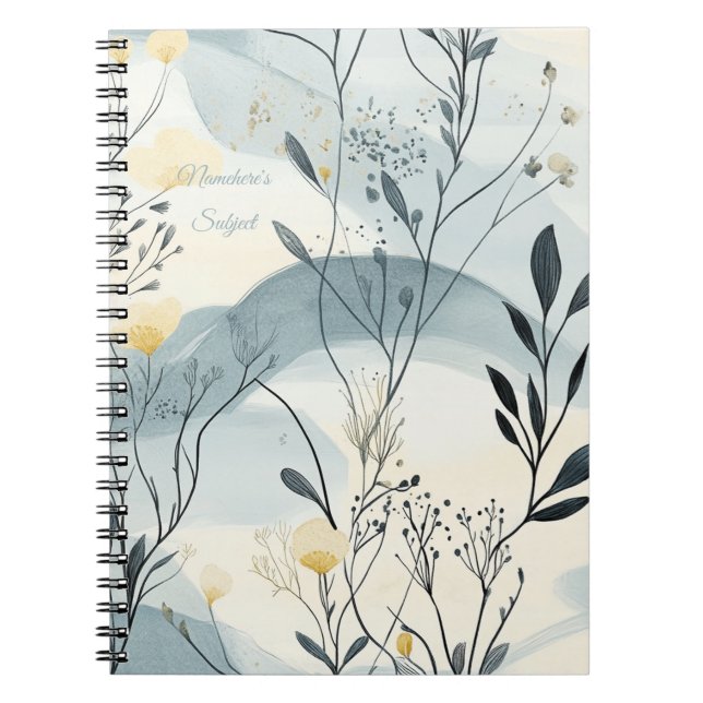 Carnet Create Your Own Summer Hills Floral Minimalist (Devant)