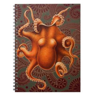 Carnet Créature du monstre de la mer d'Octopus Cephalapod