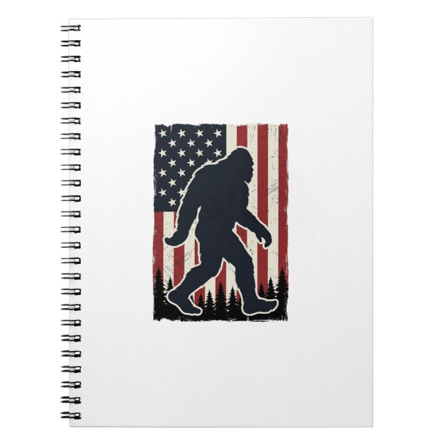 Carnet Créature Sauvage Patriotique Drapeau Vintage Vecte (Devant)