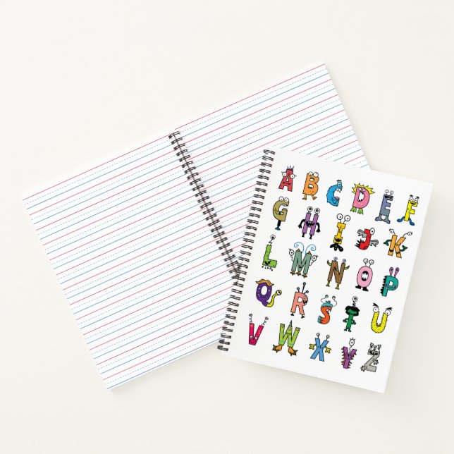 Carnet Créatures de l'alphabet fantaisiste | Alphabet en  (Intérieur)