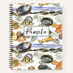 Carnet Créatures de mer en bassin personnalisé