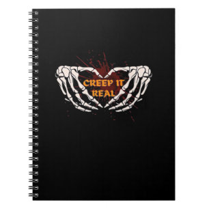 Carnet Creep It Real, Skeleton Mains Montrant Le Coeur