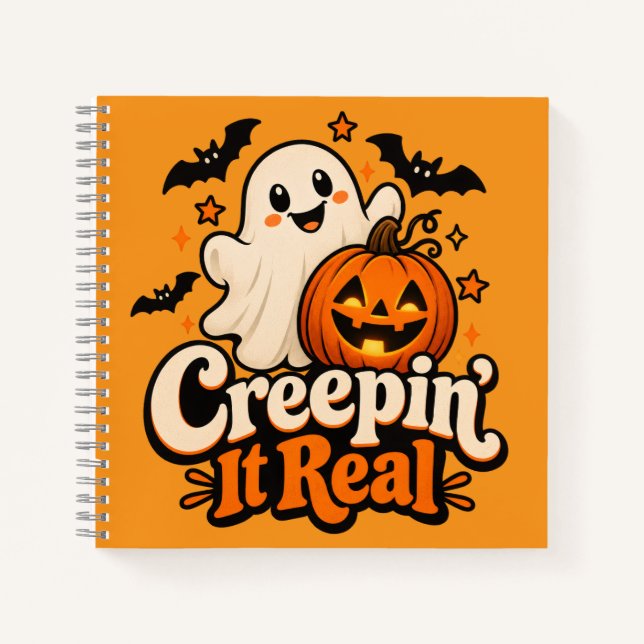Carnet « Creepin’ It Real » Halloween mignon (Devant)