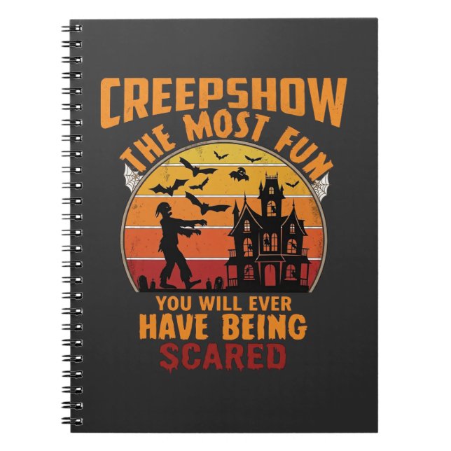 Carnet Creepshow Halloween Zombie Maison Hantée Coucher d (Devant)