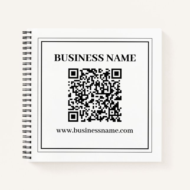 Carnet Créer un code QR scannable | Noir & Blanc (Devant)