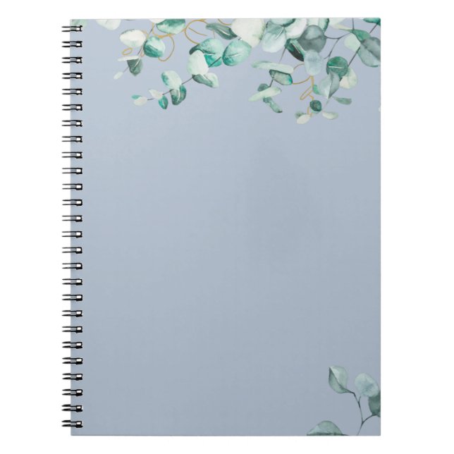 Carnet Créez vos propres Feuilles Dusty Blue Eucalyptus (Devant)