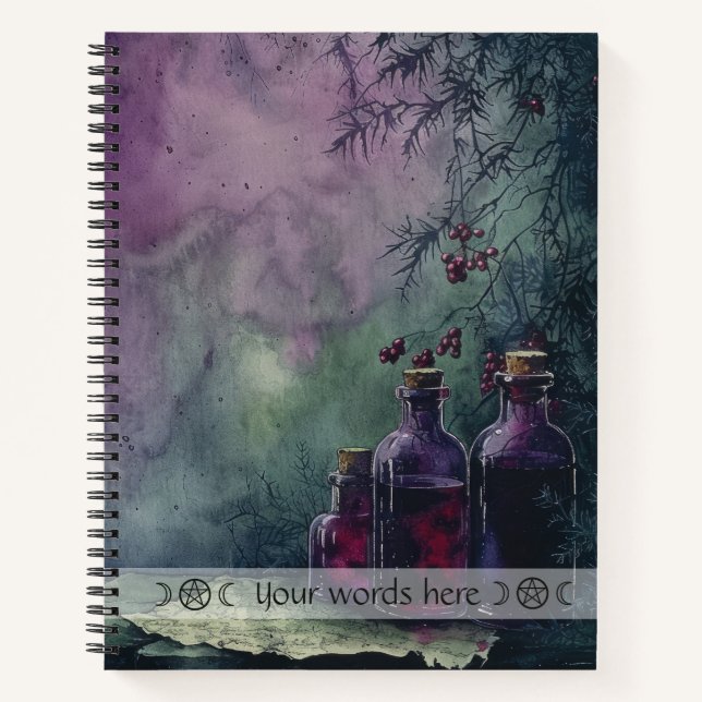 Carnet Créez Vos Propres Flacons d'Élixir Violet Apothica (Devant)