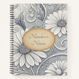 Carnet Créez vos propres fleurs de marguerite blanche en 