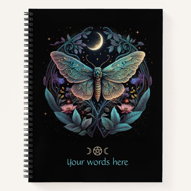 Carnet Créez Vos Propres Fleurs Roses de Papillon Céleste (Devant)