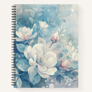 Carnet Créez vos propres roses roses et blanches shabby c